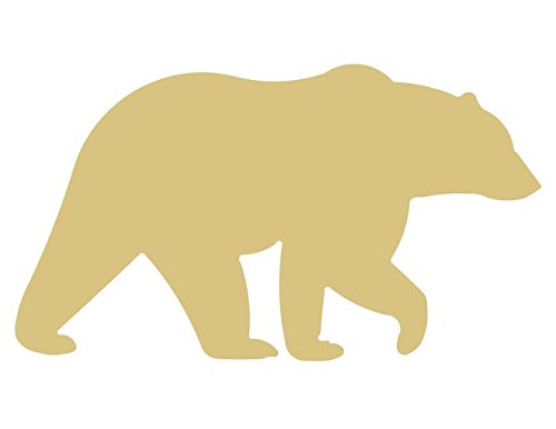 Bear Cutout Unfinished Wood Grizzly Polar Black Brown Ursa Animal MDF Shape Canvas Style 4 Diverse Woodworking