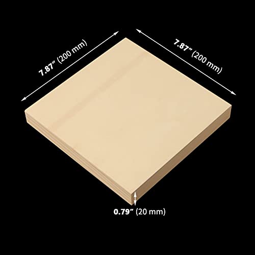 ZOENHOU 10 PCS 8 x 8 Inch Wood Canvas Boards, Unfinished Square Wood Canvas, Cradled Wood Panels for Painting, Pouring Art, Crafts ZOENHOU