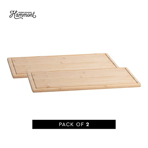 Bamboo Cutting Boards for Kitchen - Wood Cutting Board with Juice Grooves - Small Wood Cutting Board for Meat, Wooden Cutting Boards for Kitchen Hammont