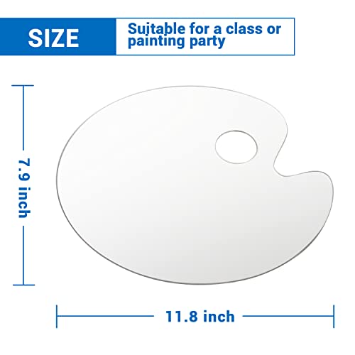 Tamaki Acrylic Paint Palette Paint Pallet Clear Paint Tray Palette, Easy Clean Non-Stick Artist Pallet for Oil Watercolor Craft DIY Art Painting Tamaki