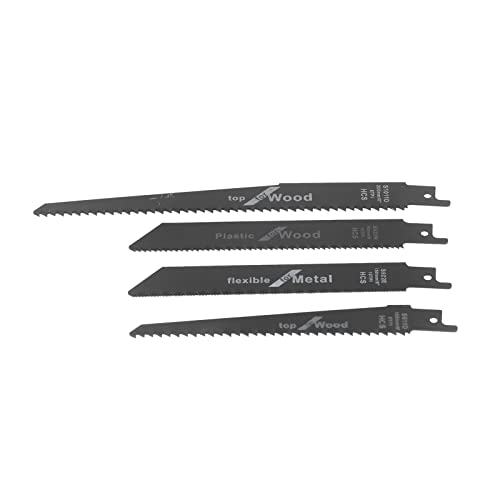4Pcs Sabre Saw Blade Jigsaw Wood Pruning Saw Blade Sabre Saw Blade Cutter Reciprocating Cutting Tool Set Kit for Wood Plastic Metal Eujgoov