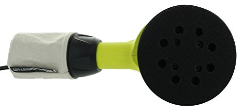 Ryobi RS290G 2.6 Amp 12,500 OPM Single Speed 5 Inch Hook and Loop Corded Random Orbit Sander w/ 3 Pads and Dust Bag Ryobi