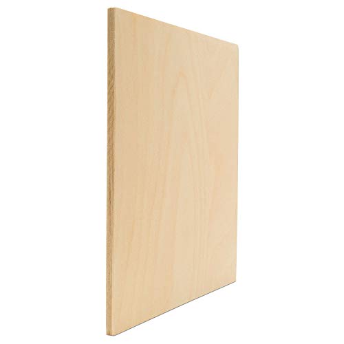 6 mm Baltic Birch Plywood 1/4 x 12 x 12 Inch, Box of 1 B/BB Grade Craft Wood, Stronger Than Basswood Sheets, for Laser, CNC Cutting and Wood Burning, Woodpeckers