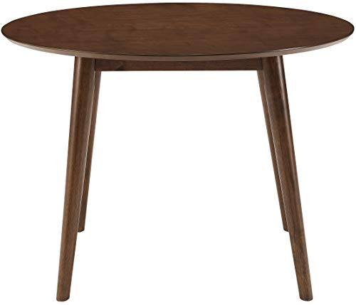 Crosley Furniture Landon Mid-Century Modern Round Wood Dining Table, Mahogany Crosley Furniture