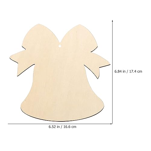 VOSAREA 10pcs Toy Unfinished Wooden Chips Delicate Xmas Pendant Xmas Drawing Pendants Unpainted Xmas Pendants Christmas Wooden Ornaments Unfinished VOSAREA