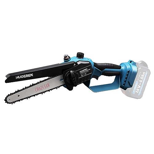 Cordless Mini Chainsaw Compatible With Makita 18v Battery,Huoeren Brushless Handheld 6 Inch Small Chain Saw With Oiler, 2 Chains And Chain File For Huoeren