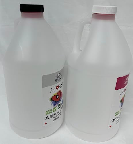 ArtResin - Epoxy Resin - Clear - Non-Toxic - 1 gal (0.5 gal Resin + 0.5 gal Hardener) (3.78L) ArtResin