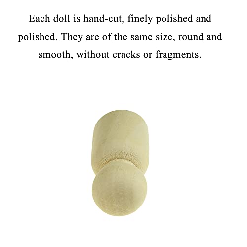 HAHIYO 1.4inches 25PCs Dad-Shape Wooden Peg Dolls Unfinished Wooden People Peg People Unfinished Craft Dolls Wooden Figures Doll Bodies Decorative HAHIYO