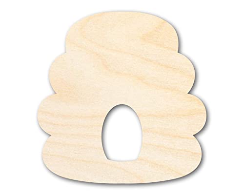 Unfinished Wood Beehive Shape - Craft - up to 36" 8" / 1/8" 24 Hour Crafts