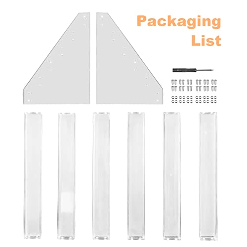 FFowcye Nail Polish Organizer, 6 Layers Acrylic Nail Polish Holder Rack Sunglasses Storage Essential Oils Display Shelf Stand Holds Up to 72 Bottles FFowcye