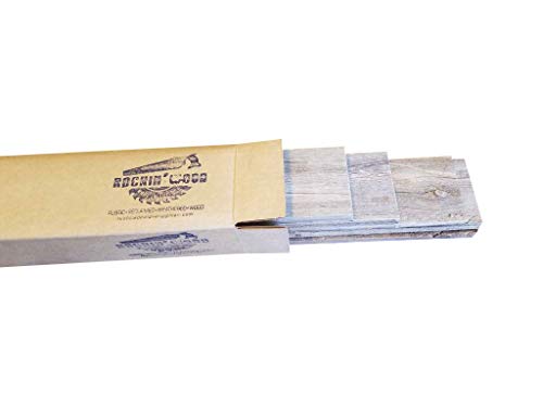 Rustic Weathered Reclaimed Wood Planks for DIY Crafts, Projects and Decor (6 Planks - 36" Long) Rockin' Wood
