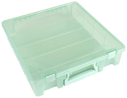 ArtBin 6955RJ Super Satchel 1-Compartment Box, Art & Craft Organizer, 1-Pack, Translucent Mint ArtBin