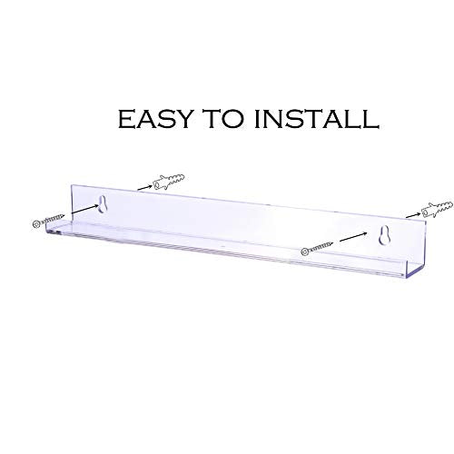 Sooyee 6 Pack Nail Polish Organizer Wall Mounted Shelf, Holder, Clear Acrylic Rack,Paint Organizer,Essential Oil Shelf Display 66-90 Bottles Sooyee