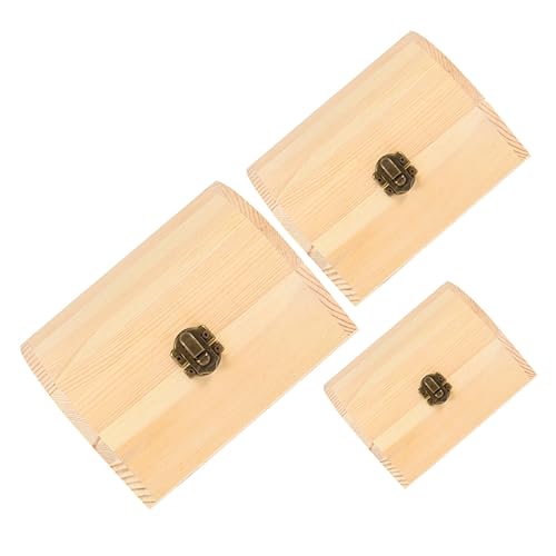 ARTIBETTER 6 pcs wooden box travel jewelry organizer jewelry organizer tray DIY wooden unfinished wooden jewelry case craft storage strawberry decor ARTIBETTER