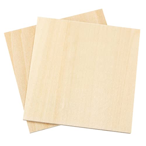 SINJEUN 30 Pack 4 Inch Unfinished Wood Square, 1/4 Inch Thick Wood Discs Blank Wood Square, Wooden Cutouts for Crafts, DIY Projects, Door Hangers, SINJEUN
