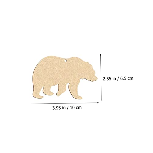 EXCEART 30pcs Animal Doodle Wood Chips Blank Wooden Cutouts DIY Blank Wood Chip Unfinished Wooden Crafts Chrismas Tree Hanging Decoration Wood Animal EXCEART