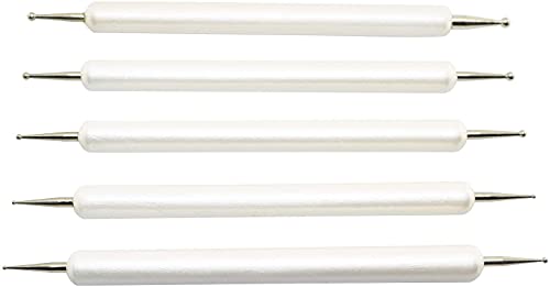 Longdex Embossing Stylus Set 5PCS 5 Size Double End Tracing Dotting Tool Stylus for Carbon Transfer Paper Mandala Rock Painting Pottery Clay Craft Longdex
