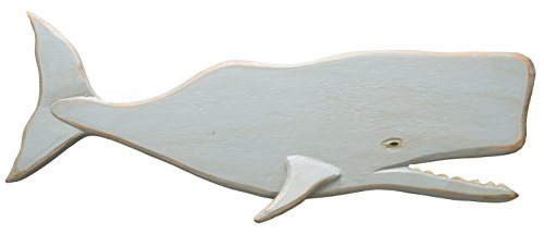 Primitives by Kathy 20588 Shaped Wooden Wall Art, 24.25 x 7.75-Inches, Whale Primitives by Kathy