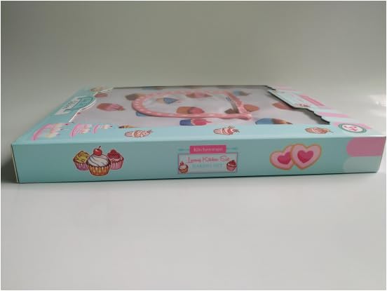 Vanmor Cute Kids Cooking and Baking Sets, 24 Pcs Kids Aprons for Girls Toddler Chef Hat Apron Dress Up Chef Costume, Little Girl Apron Sets Pretend Vanmor