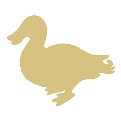 Duck Cutout Unfinished Wood Animal Nursery Spring Door Hanger MDF Shape Canvas Style 5 (18") Diverse Woodworking