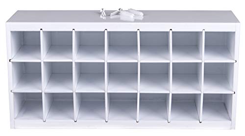ArtBin 6828AG Paint Storage Tray, Art & Craft Supply Storage, Super Satchel System Accessory, Wall Mountable 21 Compartment Paint Organizer, White ArtBin