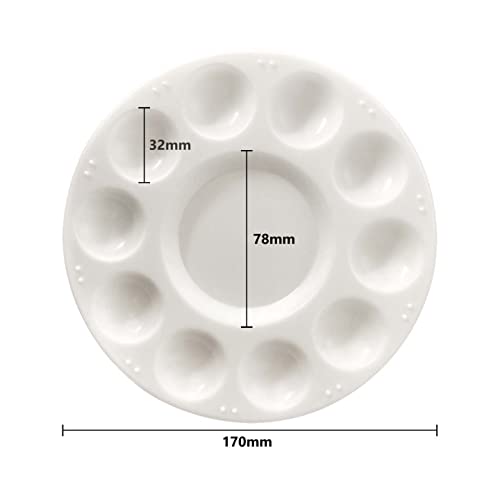 15 Pack Paint Tray Palettes for Kids, Plastic White Palettes for Students, Paint Holder, Paint Supplies LNAUJS