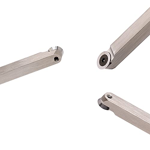 Carbide Tipped Finisher Wood Turning tool Lathe Chisel Tool Bar with Ci0 16mm Round Carbide Insert Cutter for Wood Hobbyist or DIY or Carpenter Asieg Tool