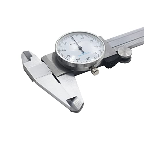 HFS (R) 0-6" Imperial Calipers; 4 Way DIAL Caliper 0.001" Shock Proof New ; Plastic CASE Hardware Factory Store