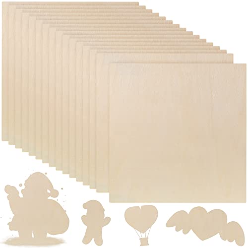  OUYZGIA 10 Pcs Plywood Basswood Sheets 11”x11”x1/8” 3mm Plywood  Board for Laser Cutting Engraving Crafts, Unfinished Wood Sheets for DIY  Painting Modeling (280x280x3mm, 10 Pcs)