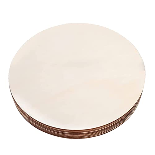 DECHOUS 30 Pcs Round Wooden Plate Pendant Unfinished Easter Tree Circles Unfinished Wood Rounds Unfinished Wood Crafts Round Disc Cutouts Blank Wood DECHOUS