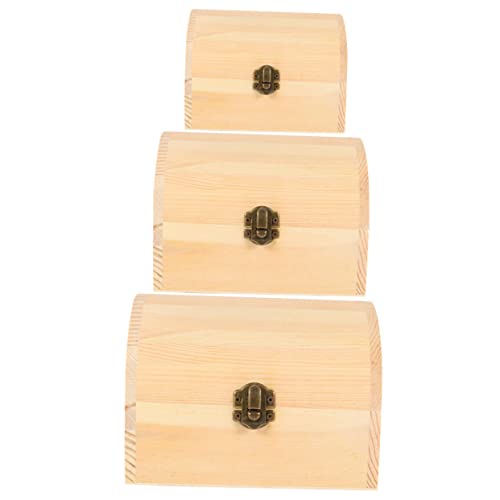 VOSAREA 9 pcs wooden box jewelry organizer tray strawberry decor craft storage DIY wooden unfinished wooden jewelry case handmade gifts wood gifts VOSAREA