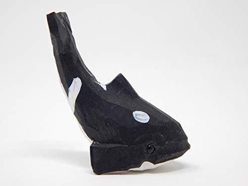 Selsela Orca Killer Whale Figurine Decoration Black Fish Statue Shamu Miniature Wooden Art Wall Carved Small Animal Selsela