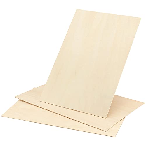 JOIKIT 24 PCS 12 x 8 x 1/16 Inch Basswood Sheets, 1.5mm Thick Unfinished Natural Balsa Wood Sheet Thin Plywood Boards for Cricut Maker, Crafts, JOIKIT
