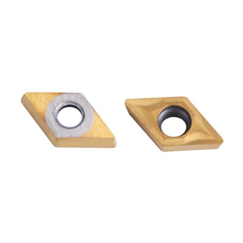 CNC Carbide Tips, Carbide Inserts, 10pcs Inserts Blade Cutter Lathe Turning Tool With Box for Steel Stainless Steel Finishing Semi-finishing and Yosoo