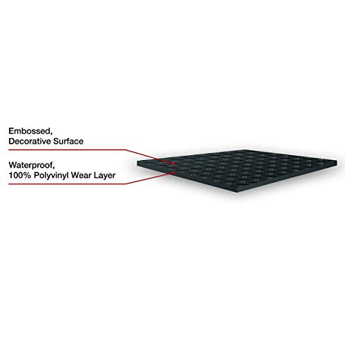 G-Floor Lite Diamond Tread Pattern Slate Grey Vinyl Rollout Garage Flooring Protector Mat for The Garage and Beyond - 7'6" x 14' Size G-Floor