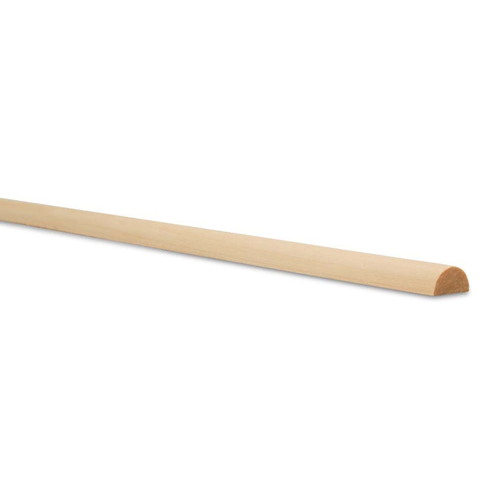 Split Wood Dowel Rods 12-inch x 1/2-inch, Pack of 25 Unfinished Fluted Molding Trim for DIY & Dowel Feature Wall, by Woodpeckers Woodpeckers