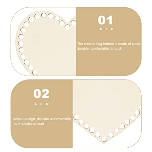 STOBOK 4pcs Wooden Basket Bottoms for Knitting Wooden Basket Bottom Basket Bottom for Crochet for Crochet Unfinished Wooden Round Weaving Knitting STOBOK