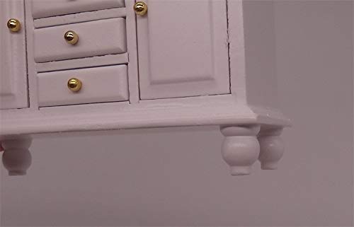 AirAds Dollhouse 1:12 Miniature Furniture Legs Bookcase Hutch Legs Unfinished Wood (Set 4pcs) Air-Ads Supplies