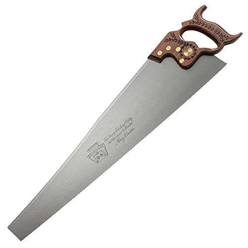 Disston 26-Inch Walnut Handle Cross Cut Saw, Professional Saw for Wood, Laminate, Plastic, 10 TPI Disston