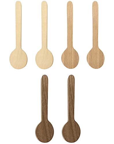 QWORK Wood Carving Spoon Blank Beech Basswood Black Walnut Spoon Mould, Unfinished Wooden Craft Whittling Kit Wood Spoon Whittling Craft Wood Blanks QWORK