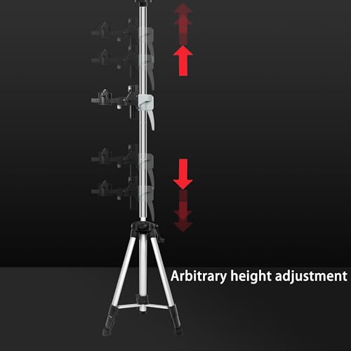 FENORGAN 13.8 Ft./4.2 m Laser Level Pole ,tall tripod for laser level Interface 0.236and 0.598 inches,Adjustable Telescoping Laser Pole (13.7 foot FENORGAN
