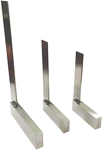 Steel Machinist Try Square DIY General Woodworking clamp Workshop Machine Tools ((set of 3 sizes)) AD INTERNATIONAL