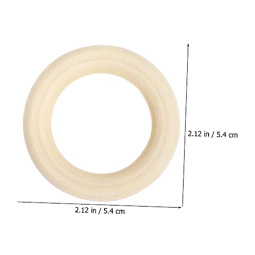 SEWOART 1 Set Beaded Wood Ring Set Unfinished Wood Tapestry Wood Circles Wooden Beads Nativity Craft Wooden Rings for Crafts Natural Beading Kits SEWOART