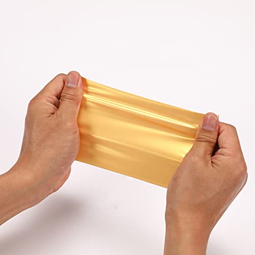 Gold Htv Vinyl Gold Iron Heat Transfer Vinyl Gold Rolls HTV Vinyl 12 Inch x 5 Feet Iron On Vinyl for T-Shirts Totes and Bags, Easy to Cut & Weed for KEGUMINGX