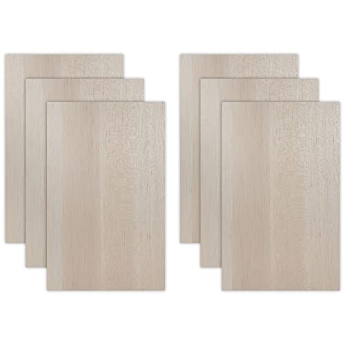 Craftiff Balsa Wood Sheets Unfinished Thin Wood Pieces for Crafts 1/16 Thick 12x4 - Pack of 6 (12x4, Pack of 6)