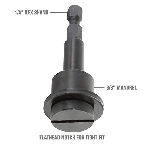 OEMTOOLS 26528 10 Piece Cut Off Wheel Set with Mandrel, Cutoff Wheel Mandrel Set, Premium Metal Cutting Wheels w/ 3/8" Arbors, Die Grinder Cut Off OEMTOOLS