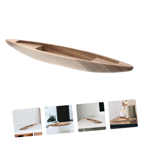 Yardenfun Office Decor Home Decor Supplies Wooden Boat Crafts Unfinished Boat Model Miniature Boat Model Boat Wood Crafts Wood Crafts Boat Ornament Yardenfun