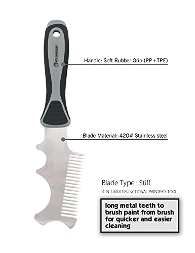ROLLINGDOG 4 in 1 Paint Brush Comb - Paint Brush&Roller Cleaner Tool ROLLINGDOG