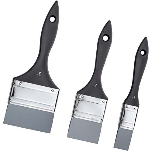 Falling in Art Silicone Paint Brush Set, Lined Edged Flexible Color Shapers, Flat Shaped Painting Tool for Water Based Acrylic Paints, Gouache, Oil, Falling in Art