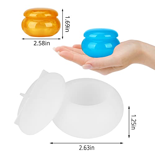 Resin Box Molds, Gartful Silicone Bottle Resin Molds with Lids, Storage Container Epoxy Casting Molds for Storing Jewelry Earrings, Rings, Coins, Gartful